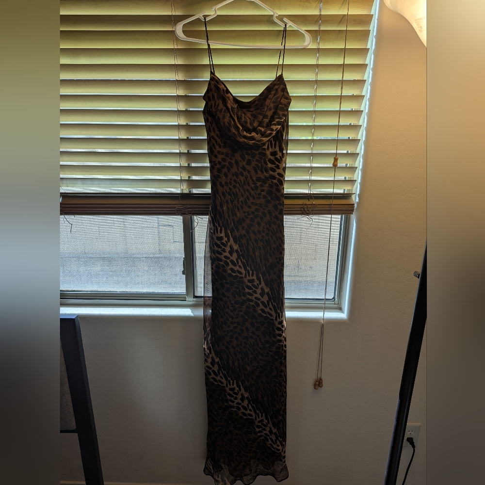 Onyx Nite Animal Print Maxi Dress